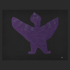 20. Sparkling Bird
Saimaiyu Akesuk
Inuit
Lithograph
Paper: Arches Cover Black
Printer: Niveaksie Quvianaqtuliaq
56.4 x 73.2 cm
22 ¼” x 28 ¾”
$600
$480
Cape Dorset Print Collection  2020