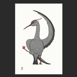 18. Stretching Crane
Padloo Samayualie
Inuit
Stonecut & Stencil
Paper: Kizuki Kozo White
Printer: Tapaungai Niviaqsi
49.7 x 32 cm
19 ½” x 12 ½”
$550
$440
Cape Dorset Print Collection  2020