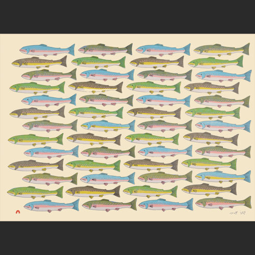 Counting Char Pauojoungie Saggiai inuit cape dorset print collection 2016 440