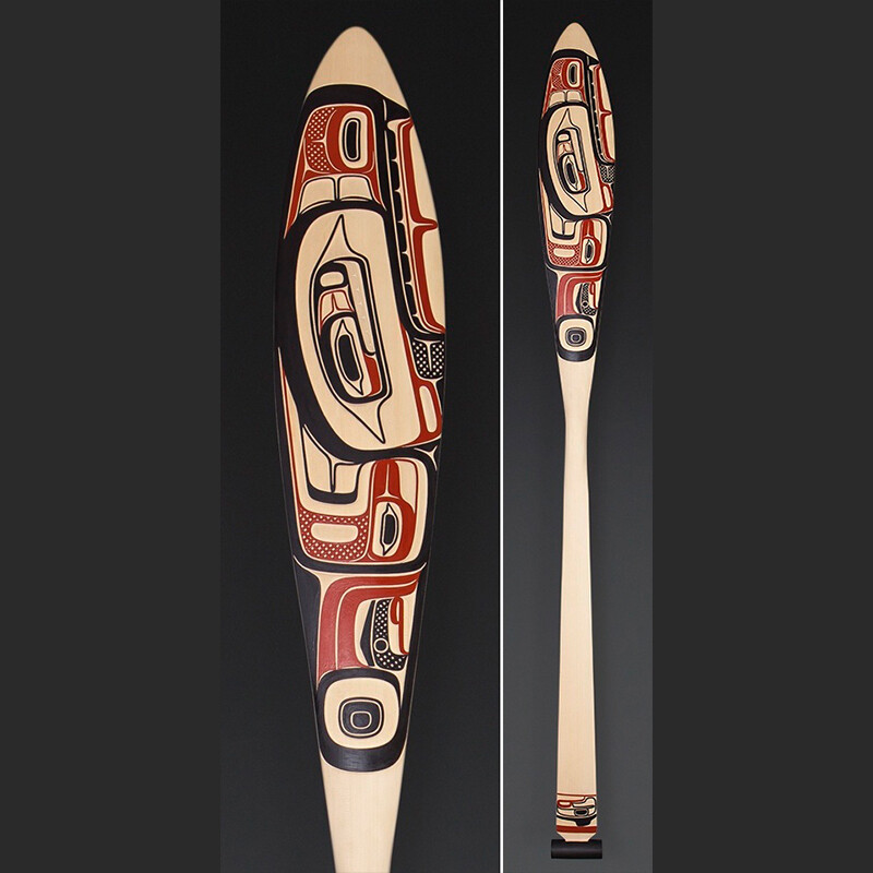 Wealth in Culture Clifton Guthrie Tsimshian paddle Yellow cedar paint 61 x 6 $2700
