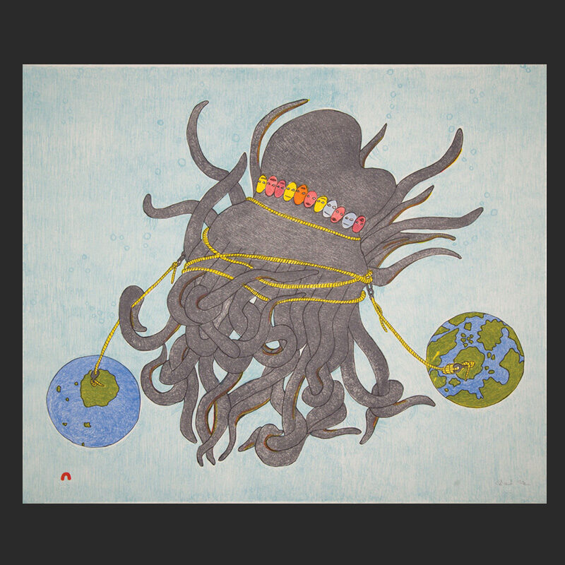 Tentacles
Shuvinai Ashoonai
Lithograph
Printer: Niveaksie Quvianaqtuliaq
22½" x 26"
$640 US